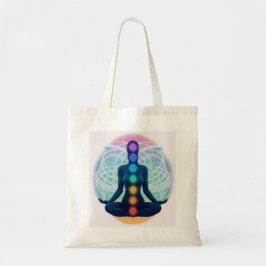 Spirituele chakra ontwerp canvas tas