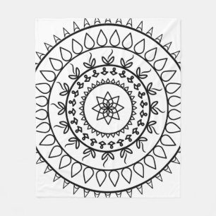 Spirituele cirkel rond Mandala tattoo Fleece Deken