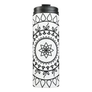 Spirituele cirkel rond Mandala tattoo Thermosbeker