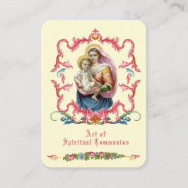 SPIRITUELE COMMUNAUTAIRE HOLY CARD CATHOLIC PRAYER VISITEKAARTJE