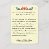 SPIRITUELE COMMUNAUTAIRE HOLY CARD CATHOLIC PRAYER VISITEKAARTJE (Achterkant)