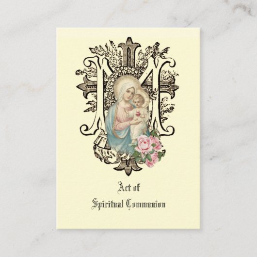 SPIRITUELE COMMUNAUTAIRE HOLY CARD CATHOLIC PRAYER VISITEKAARTJE (Voorkant)