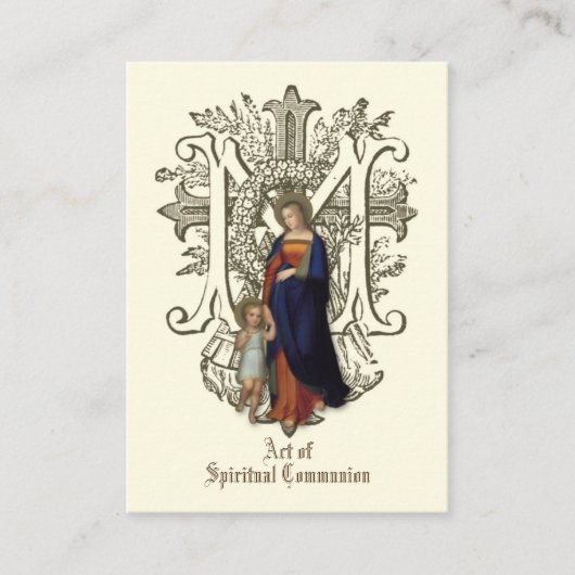 SPIRITUELE COMMUNAUTAIRE HOLY CARD CATHOLIC PRAYER VISITEKAARTJE (Voorkant)