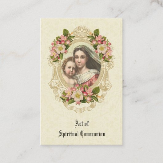 SPIRITUELE COMMUNAUTAIRE HOLY CARD CATHOLIC PRAYER VISITEKAARTJE (Voorkant)