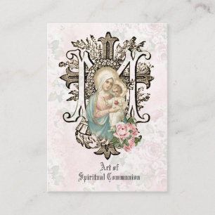 SPIRITUELE COMMUNAUTAIRE HOLY KAART CATHOLIC PRAYE VISITEKAARTJE