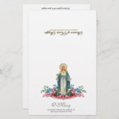 Spirituele communiqué van de gevlekte Maagd Maria (Voorkant / Achterkant)