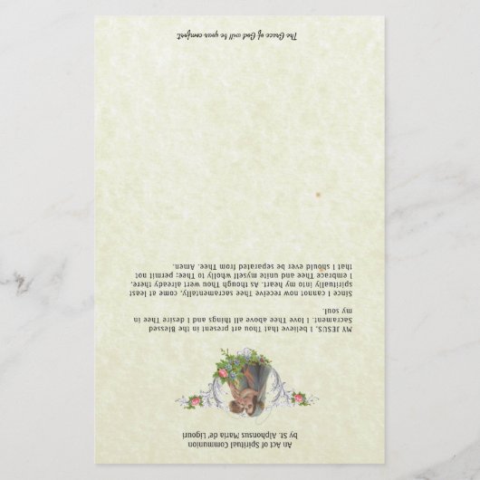 Spirituele communiqué van de gevlekte Maagd Maria (Achterkant)