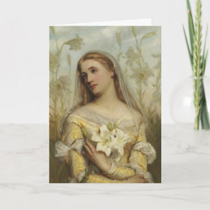 Spirituele condoleancekaart met witte lelies kaart