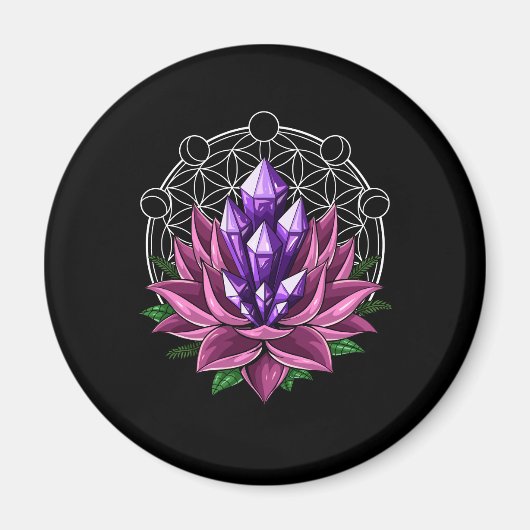 Spirituele Crystals Lotus Magneet (Voorkant)