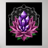Spirituele Crystals Lotus Poster (Voorkant)