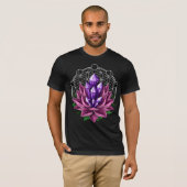 Spirituele Crystals Lotus T-shirt (Voorkant volledig)