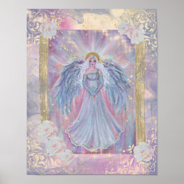 Spirituele engel of licht hevig door Renee Lavoie Poster