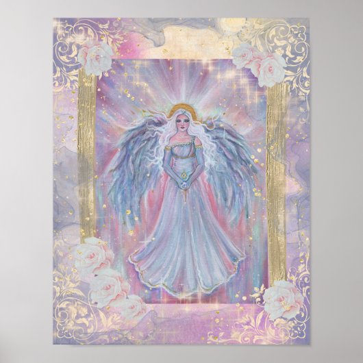Spirituele engel of licht hevig door Renee Lavoie Poster (Voorkant)