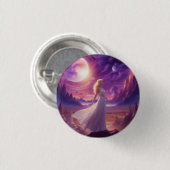 Spirituele engelenknop ronde button 3,2 cm (Voorkant /achterkant)