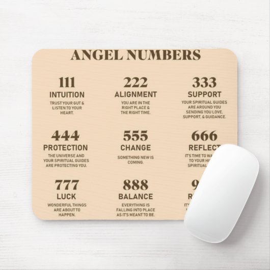 Spirituele engelnummers muismat (Met muis)