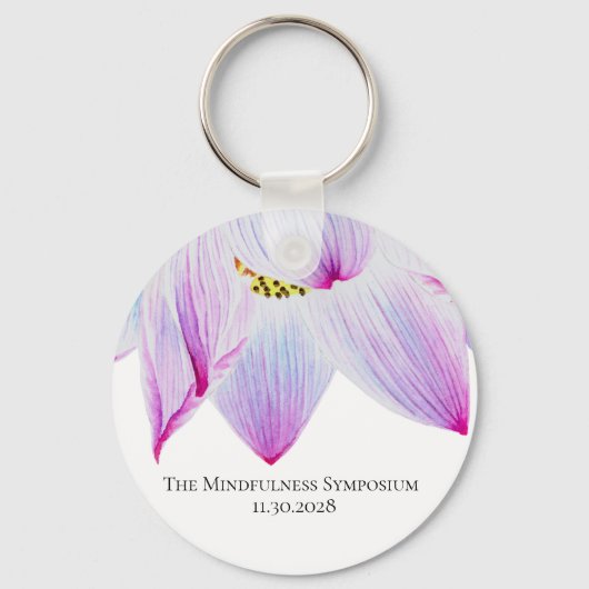 *~* Spirituele Event Magenta Pink & Blue Lotus Sleutelhanger (Voorkant)