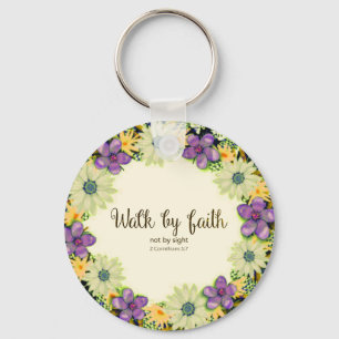 Spirituele 'Faith Love Hope Art' Sleutelhanger