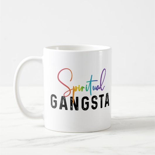Spirituele Gangsta-chakra-kleuren Koffiemok (Links)