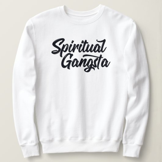 Spirituele Gangsta Funny Yoga Quote Trui (Design voorkant)