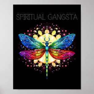 Spirituele Gangsta Libelle Yoga Meditatie Mandal Poster