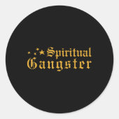 Spirituele gangster spiritualiteit thema ronde sticker (Voorkant)