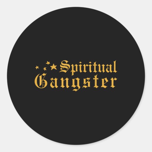 Spirituele gangster spiritualiteit thema ronde sticker (Voorkant)