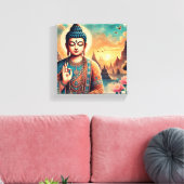Spirituele Gautam Boeddha kunstwerken Canvas Afdruk (Insitu (Woonkamer))