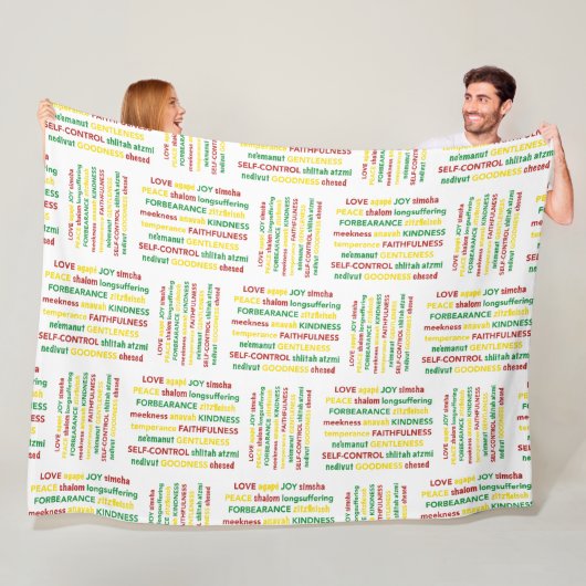 SPIRITUELE GAVEN van de Christelijke bijbel Fleece Deken (In situ)