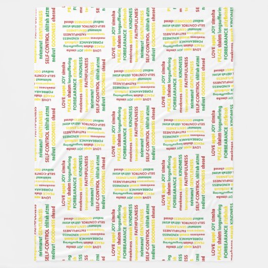 SPIRITUELE GAVEN van de Christelijke bijbel Fleece Deken (Voorkant)