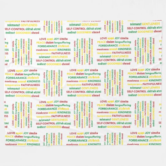 SPIRITUELE GAVEN van de Christelijke bijbel Fleece Deken (Voorkant (Horizontaal))