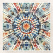 Spirituele gebedscirkel glazen onderzetter (Voorkant)