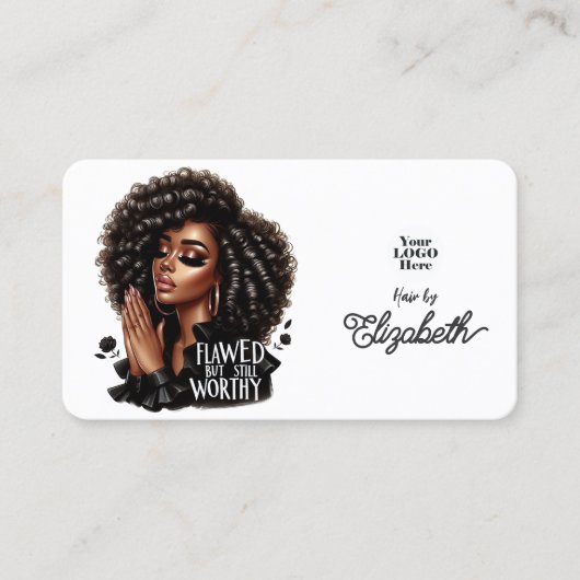 Spirituele "gebrekkig maar nog steeds waardig" kap visitekaartje (Voorkant)