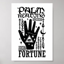 Spirituele geleiding voor handpalmlezers poster