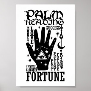 Spirituele geleiding voor handpalmlezers poster