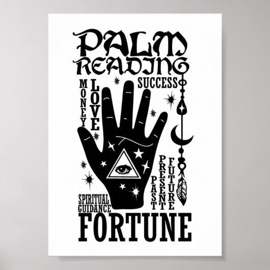 Spirituele geleiding voor handpalmlezers poster (Voorkant)