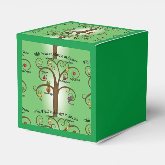 Spirituele Genade Vrucht van de Geest Gunstboxen Bedankdoosjes (Achterkant)