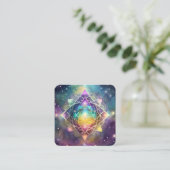 Spirituele genezing vierkante visitekaartje (Staand voorkant)