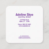 Spirituele genezing vierkante visitekaartje (Achterkant)