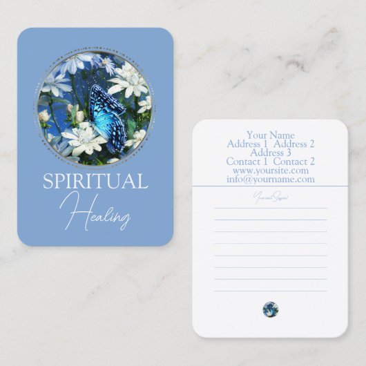SPIRITUELE GENEZING - VISITEKAARTJE (Voorkant / Achterkant)