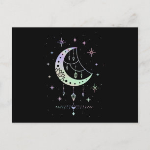 Spirituele Gothic Pastel Moon Witchy Briefkaart