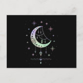 Spirituele Gothic Pastel Moon Witchy Briefkaart (Voorkant)