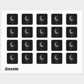 Spirituele Gothic Pastel Moon Witchy Vierkante Sticker (Vel)