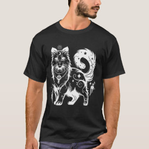 Spirituele gotische kat heidense Wicca hekserij sa T-shirt
