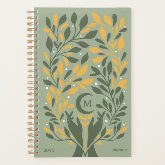 Spirituele Handen Hemelmaan Monogram Planner (Voorkant)