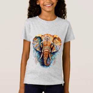 Spirituele harmonie: de kleurrijke olifantengeest t-shirt