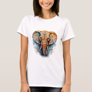 Spirituele harmonie: de kleurrijke olifantengeest t-shirt