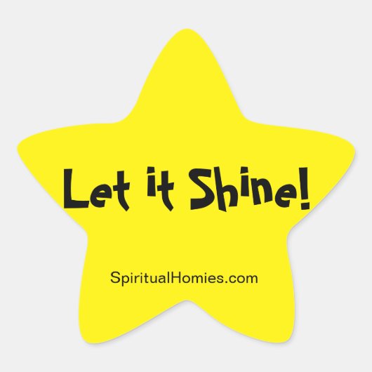Spirituele Homies - "Let it Shine" star sticker (Voorkant)