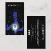 Spirituele Illustratie Tarot Kaart Reader Visitekaartje (Voorkant / Achterkant)