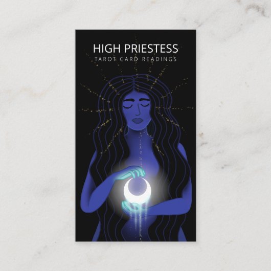 Spirituele Illustratie Tarot Kaart Reader Visitekaartje (Voorkant)