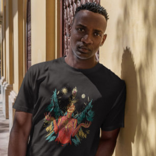 Spirituele illustratie vrouw t-shirt